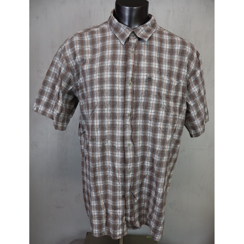 Mens The North Face A5 Short‎ Sleeve Button Front Casual Shirt Size XXL Cotton
